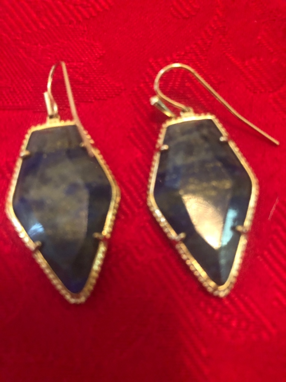 Beautiful Navy Blue Stone Kendra Scott Earrings
